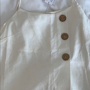 Topshop Cream Strappy Linen Top BRAND NEW